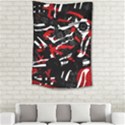 Shape Line Red Black Abstraction Small Tapestry View2