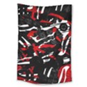 Shape Line Red Black Abstraction Large Tapestry View1