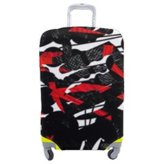 Shape Line Red Black Abstraction Luggage Cover (medium) by Cemarart