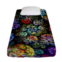 Floral Fractal 3d Art Pattern Fitted Sheet (single Size)