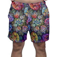 Floral Fractal 3d Art Pattern Men s Shorts