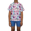 Owl Pattern Kids  Short Sleeve Swimwear View1