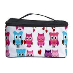 Owl Pattern Cosmetic Storage Case by Cemarart