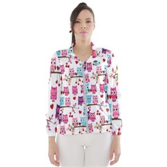 Owl Pattern Women s Windbreaker by Cemarart