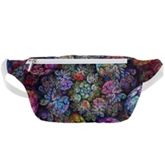 Floral Fractal 3d Art Pattern Waist Bag 