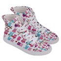 Owl Pattern Men s Hi-Top Skate Sneakers View3