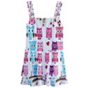 Owl Pattern Kids  Layered Skirt Swimsuit View1