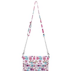 Owl Pattern Mini Crossbody Handbag by Cemarart