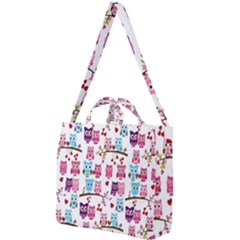 Owl Pattern Square Shoulder Tote Bag