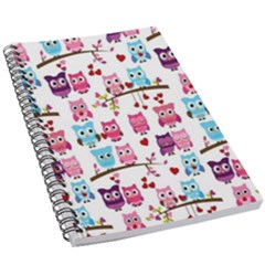 Owl Pattern 5 5  X 8 5  Notebook by Cemarart