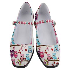 Owl Pattern Women s Mary Jane Shoes