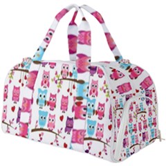 Owl Pattern Burner Gym Duffel Bag