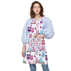 Owl Pattern Pocket Apron