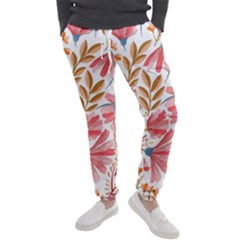 Red Flower Seamless Floral Flora Men s Jogger Sweatpants