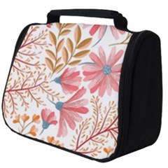 Red Flower Seamless Floral Flora Full Print Travel Pouch (big) by Cemarart