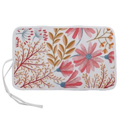 Red Flower Seamless Floral Flora Pen Storage Case (s) by Cemarart