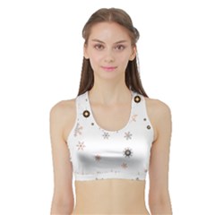 Golden-snowflake Sports Bra With Border by saad11