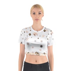 Golden-snowflake Cotton Crop Top by saad11