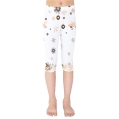 Golden-snowflake Kids  Capri Leggings  by saad11