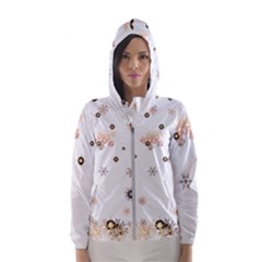 Golden-snowflake Women s Hooded Windbreaker by saad11