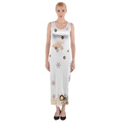 Golden-snowflake Fitted Maxi Dress by saad11