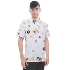 Golden-snowflake Men s Polo T-shirt by saad11