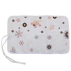 Golden-snowflake Pen Storage Case (l) by saad11