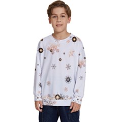 Golden-snowflake Kids  Crewneck Sweatshirt