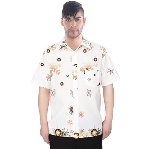 Golden-snowflake Men s Hawaii Shirt by saad11