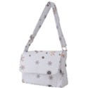 Golden-snowflake Full Print Messenger Bag (S) View1