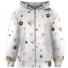 Golden-snowflake Kids  Zipper Hoodie Without Drawstring