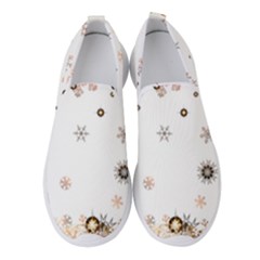 Golden-snowflake Women s Slip On Sneakers by saad11