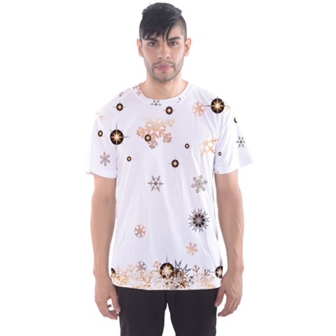 Golden-snowflake Men s Sport Mesh T-shirt by saad11