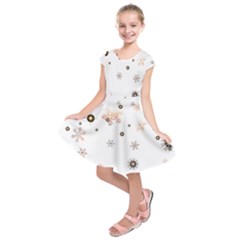 Golden-snowflake Kids  Short Sleeve Dress by saad11