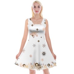 Golden-snowflake Reversible Velvet Sleeveless Dress