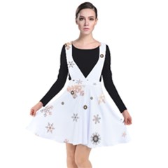 Golden-snowflake Plunge Pinafore Dress by saad11