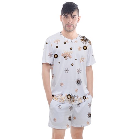 Golden-snowflake Men s Mesh T-shirt And Shorts Set by saad11