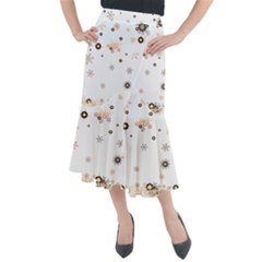 Golden-snowflake Midi Mermaid Skirt by saad11