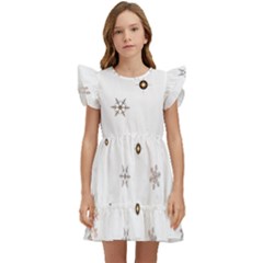 Golden-snowflake Kids  Winged Sleeve Dress by saad11