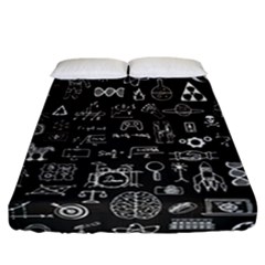 Doodle Art Chemistry Art Fitted Sheet (california King Size) by Cemarart