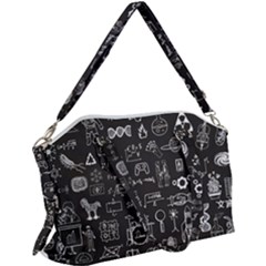 Doodle Art Chemistry Art Canvas Crossbody Bag