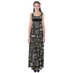 Doodle Art Chemistry Art Empire Waist Maxi Dress by Cemarart