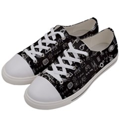 Doodle Art Chemistry Art Women s Low Top Canvas Sneakers by Cemarart