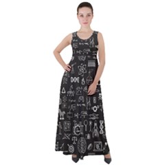 Doodle Art Chemistry Art Empire Waist Velour Maxi Dress by Cemarart