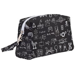 Doodle Art Chemistry Art Wristlet Pouch Bag (large)