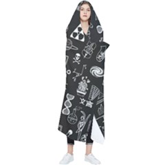 Doodle Art Chemistry Art Wearable Blanket by Cemarart