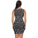 Doodle Art Chemistry Art Draped Bodycon Dress View4