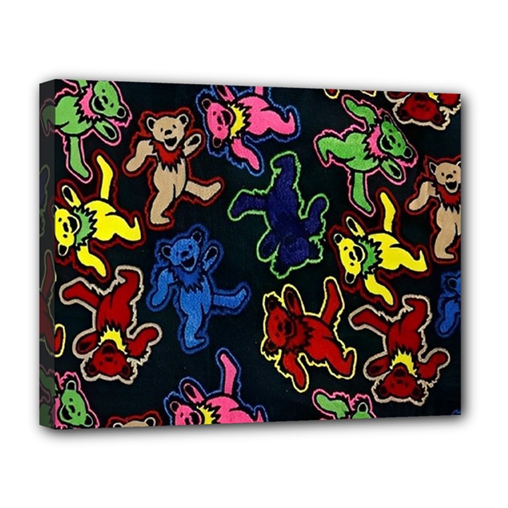 Dead Head Deadhead Grateful Dead Canvas 14  x 11  (Stretched)