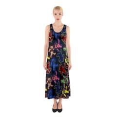 Dead Head Deadhead Grateful Dead Sleeveless Maxi Dress by Cemarart