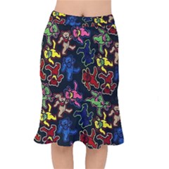 Dead Head Deadhead Grateful Dead Short Mermaid Skirt by Cemarart